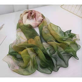 Acotavie Scarfs for Women Lightweight Print Floral Pattern Scarf Fashion Scarves Sunscreen Wraps Shawls (U&62)