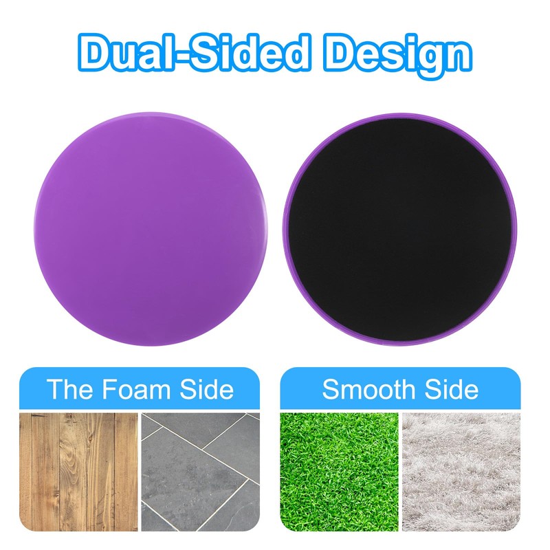 PATIKIL Core Slider for Workout, 17.5cm 2pcs Double Sided Exercise