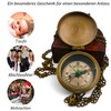 KHUMYAYAD Brass Pocket Compass Handmade Full Function Antique Nautical Compass
