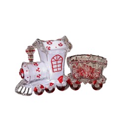 Pack of 2 Clear and Red Contemporary LED Lighted Candy Train 14"