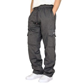 CEHT Men's Cargo Sweatpants Joggers Casual Pants with Pockets for Hiking Athletic Workout Dark Grey
