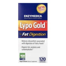Enzymedica Lypo Gold Enzimas Digestivas De Lipasa 120 Cáps Neutro