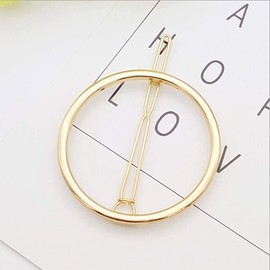Dreamyn Vintage Hair Clips Simple Geometric Hallow Hair Pins Metal Hair Barrettes Circle Bobby Pins Fashion Hair Accessory for Women and Girls