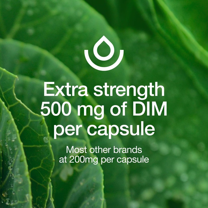 DIM Supplement 500mg - Diindolylmethane for Estrogen Metabolism, Hormonal Health,