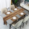 OFILA Rustic Wood Table Runner and Placemats of 4,Farm Wooden