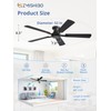 ZMISHIBO 52 Inch Ceiling Fan No Light, Flush Mount Low