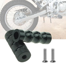 FAOWEKO Motorcycle Shift Pegs Aluminum Foot Pedals Foot Pegs Brake Pegs Knurled Step Bar Rear Set M6 Black