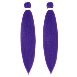 Braiding Hair Pre Stretched 30 Inch Purple Braiding hair extensions Purple Hair Extensions for Braids Synthetic Braiding Hair braid Cosplay,Stage Party Halloween Costume 30 Inch 2 Packs