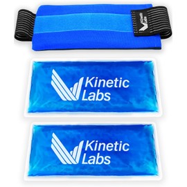 Reusable Ice Pack Wrap by Kinetic Labs - Gel Ice Pack Wrap - Ice Packs for Injuries Reusable (Large with Extra Gel Pack)