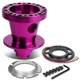 Auto Dynasty Steering Wheel 6-Hole Hub Adaptor Kit Compatible with Civic/Integra/Del Sol, Aluminum, Purple