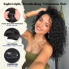 18 Inch Curly Wavy Clip in Hair Extensions 4PCS,QGZ Heat-Stylable