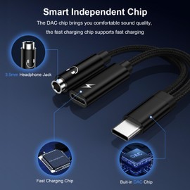 AILKIN USB C Headphone Adapter and Charging