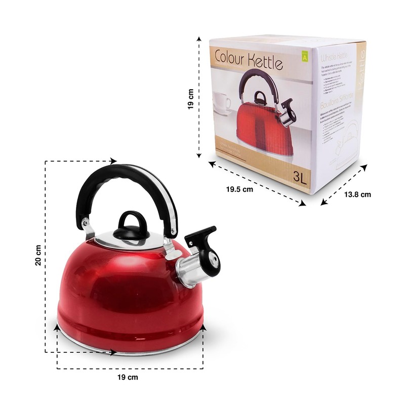 Tetera para estufa de acero inoxidable de grado alimenticio, 3