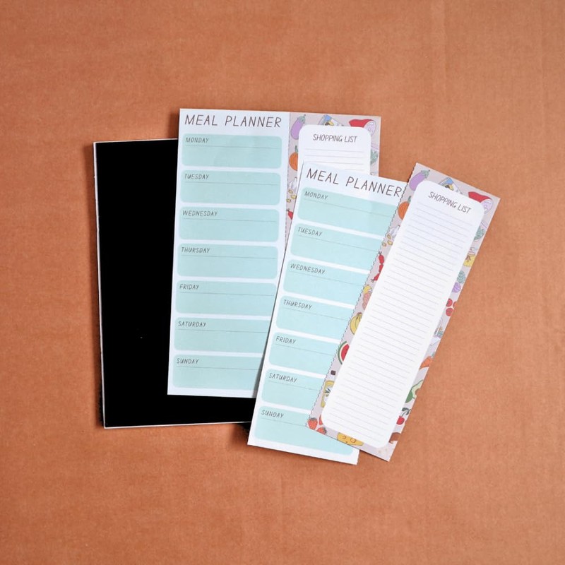 Magnetic Weekly Meal Planner and Tear-Off Shopping List for Fridge,