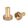 sourcing map Brass Hose Nozzle Connector 12 mm Barb G1/2