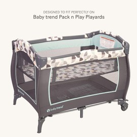 lulumoon Pack and Play Sheets for Girls: Soft Muslin Cotton for Playard Mattress - Stretchy Snug Fit for Baby Trend Pack n Play