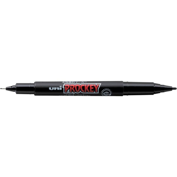 三菱鉛筆 水性ペン プロッキーツイン 極細 黒 PM120T.24