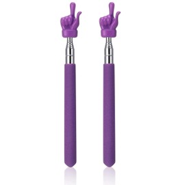 AIKESIWAY Teacher Pointer Sticks Finger,Pointer for Classroom,Telescoping Hand Pointer, Retractable Classroom Pointer Fingers for Elementary School Kindergarten Teacher,Classroom Supplies (2 PCS, Purple)