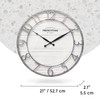 Presentime & Co 21" Farmhouse Series Wall Clock, Shiplap Style,