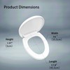 MinSha V-Shape Toilet Seat Soft Close Elongated, Matte White Easy