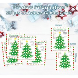 Roll a Christmas Tree Game - Christmas Party Games for Adults & Large Groups (25 Players) - Holiday & Winter Holiday Activities