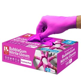 London Labs Pink Gloves (100 Count, Small (Pack of 100))