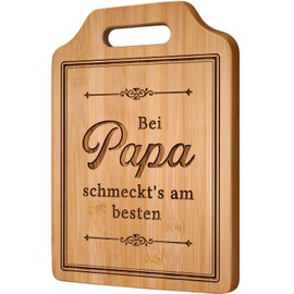 Giftasy Papa Geschenk Geburtstag - Graviertes Bambus-Schneidebrett mit Spruch, Geburtstagsgeschenk für Papa, Geschenk für Papa, Bester Papa Geschenke, Grill Geschenke für Männer, Weihnachtsgeschenke