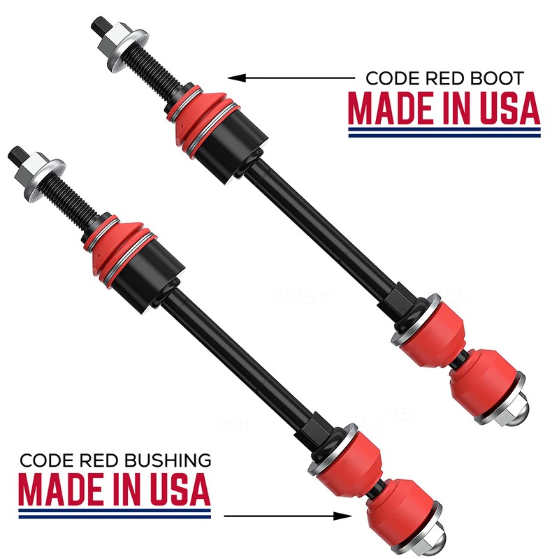 4 PC Front Sway Bar Link Kit + Front CODE