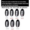 ontto 3-Button Luminous Key Shell Fit for Nissan Key Fob