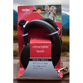 Meijer New Retractable Dog Leash X Small. 8foot Length Dogs Up To 15lbs