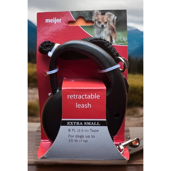 Meijer New Retractable Dog Leash X Small. 8foot Length Dogs