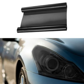 HEVLE Car Light Tint Film, Car Tint Film, Car Light Film Sticker, Car Decoration Accessories Car Light Self-Adhesive Tint Film Universal for Brake Light Headlight Tail Light Fog Light (Dark Black)
