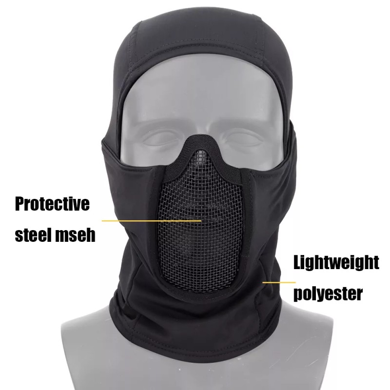Unbranded Tactical Military Mesh Full Face Mask Steel Airsoft CS