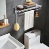 23.2 Inch Bathroom Towel Rack, Foldable Towel Holder with Movable