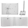 Wedding Guest Book and Pen Set with White Satin Bow,