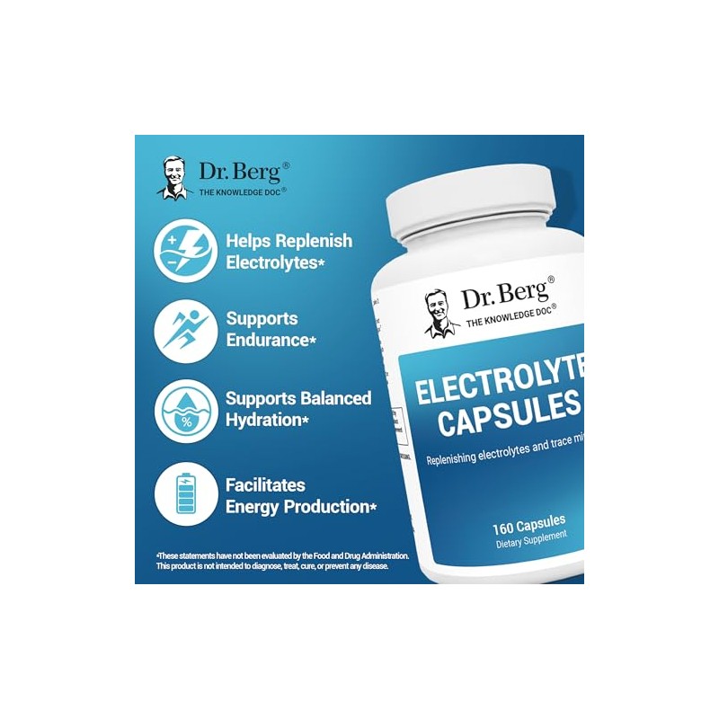 Dr. Berg Nutritionals- C?psulas de Electrolitos Dr. Berg Suplementos