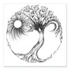 CafePress Tree of Life Design Square Car Magnet 3 X