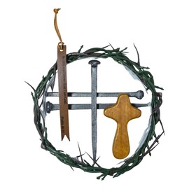 2024NEW Crucifixion Nail Jesus Crown of Thorns Corona de espinas Christian Jesus Cross Bible Iron Crown of Thorns (2024, 8-10)