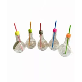 Vaso En Forma De Foco, Foco Chela 600 Ml, 5 Pzs