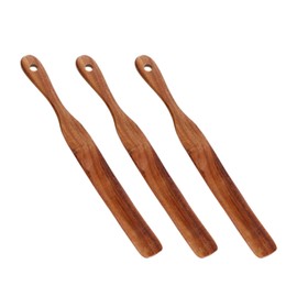 11Inch Wooden Spurtle Spatula for Baking, Sourdough Mixer and Jar Scraping - Food Grade Narrow Mouth Stirring Stick, Dough Whisk, Bowl Scraper Utensil