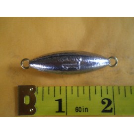 HOME MADE 12 PCS. TORPEDO STYLE IN LINE TROLLING SINKER  1-1/2,1,3/4,1/