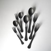 Takakuwa Metal Sway Dinner Spoon, Black, Size: Approx. 7.2 inches