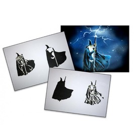 UMR-Design Merlin AS-045 Airbrush Stencil Step by Step Size S