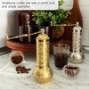 Glios Decorative Handmade Coffee Grinder, Refillable Turkish Spice Mill, Manual