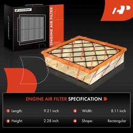 A-Premium 2-PC Engine & Cabin Air Filter with Activated Carbon Compatible with Volvo C70 2006-2013, C30 2007-2013, S40 2004-2011, V50 2005-2011, 2.4L 2.5L