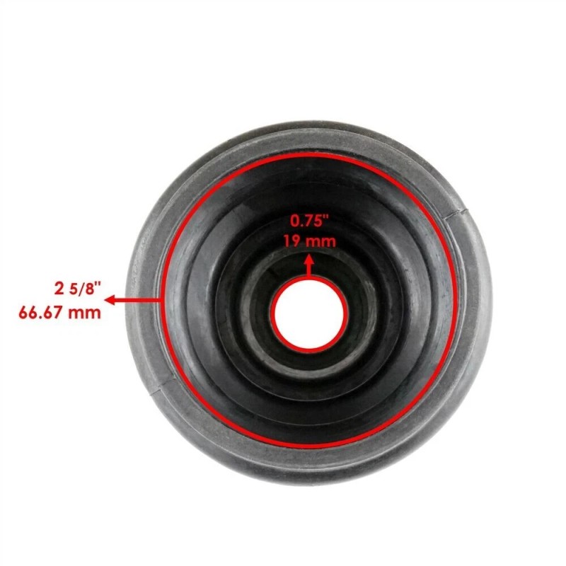 Caltric New 2 Front Axle Inner and Outer CV Boot