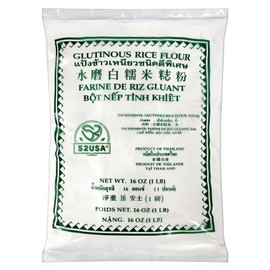 52USA Glutinous Rice Flour 16 Ounce (Basic), 1 Pound (Pack of 1), Rice Flour for Baking or Cooking, Product of THAILAND, All Natural White Rice Flour, Vegan, with Bag
