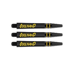 RED DRAGON Luke Humphries Coolhand Nitrotech Dart Stems (Shafts) – Black Intermediate - 2 Sets Per Pack (6 Dart Shafts in total)