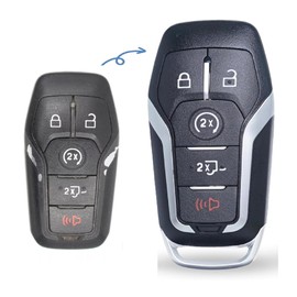 SKS Remote Key Fob Case Shell Cover for Ford F150/F250 2015 2016 2017(FCC ID:M3N-A2C31243300 5 Buttons,Just a Key Shell
