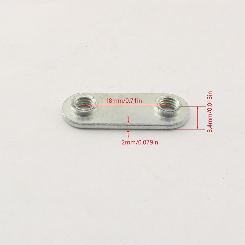 PZRT 4 Sets Bicycle Mudguard Leg Fixing Plate Stainless Steel